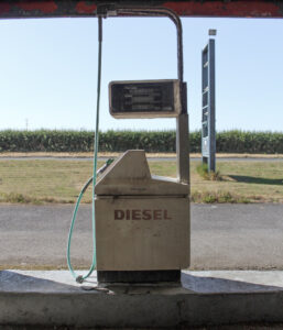 A diesel pump at a garage