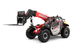 Photo of the 9.0m Manitou Telehandler Forklift available to hire from Didcot Plant