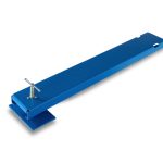 Photo of the Prop Pal 1200 Needle System on a white background. The Prop Pal is a sky blue colour and has a steel adjustment tool on the left hand side.