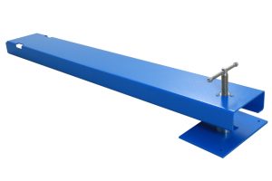 Photo of the Prop Pal 1200 Needle System on a white background. The Prop Pal is a sky blue colour and has a steel adjustment tool on the right hand side.